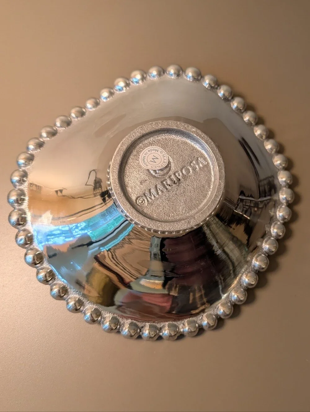 wavy MARIPOSA bead pearled edge bowl